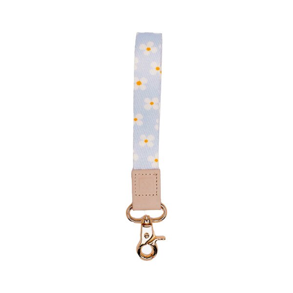 Thread Wrist Lanyard Luna Blue Floral